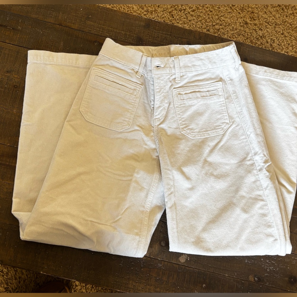 american eagle cream corduroy pants NWOT